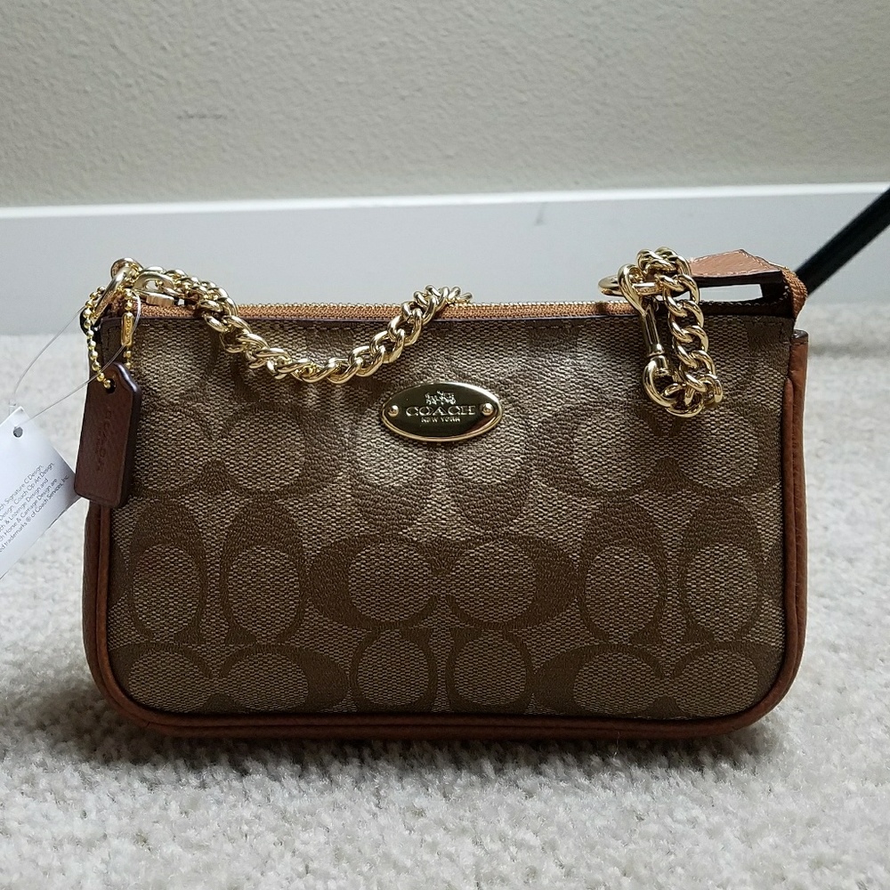 Authentic Coach SIG PVC Large Wristlet